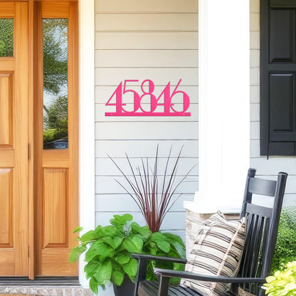 Personalized House Numbers Metal Sign - Weatherproof Address Sign
