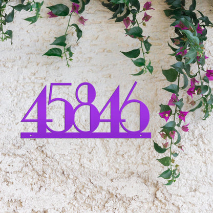 Personalized House Numbers Metal Sign - Weatherproof Address Sign