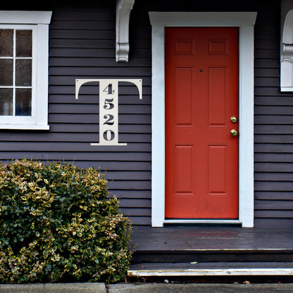 Personalized Monogram And House Number Metal Sign