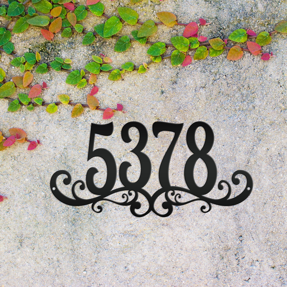 Metal House Numbers, Customized Address Sign, Decorative Mailbox Marker, Fancy Scrolled Porch and Patio Decor
