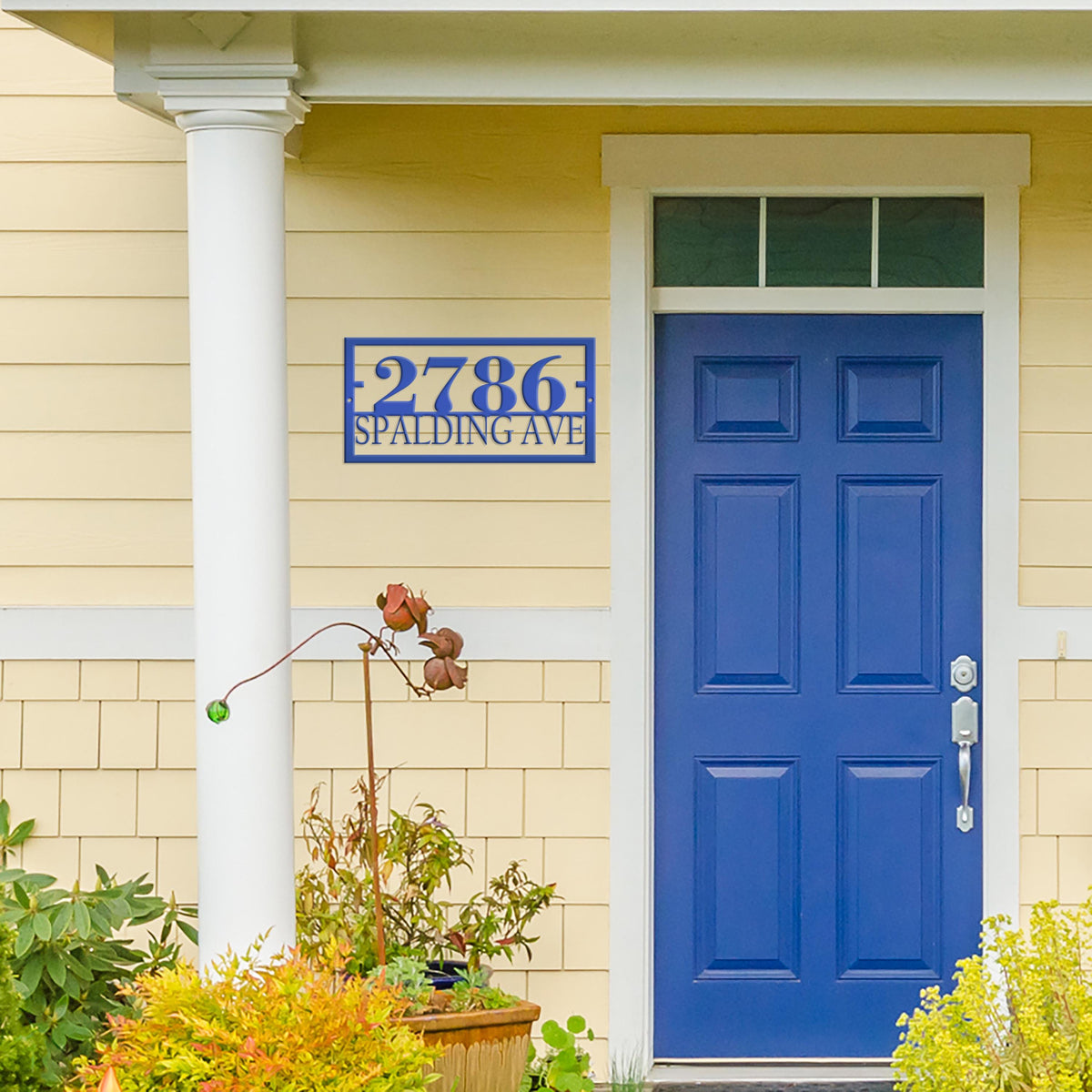 Personalized Rectangle Home Address Metal Sign