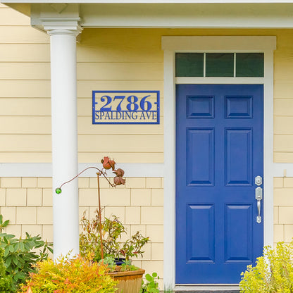 Personalized Rectangle Home Address Metal Sign