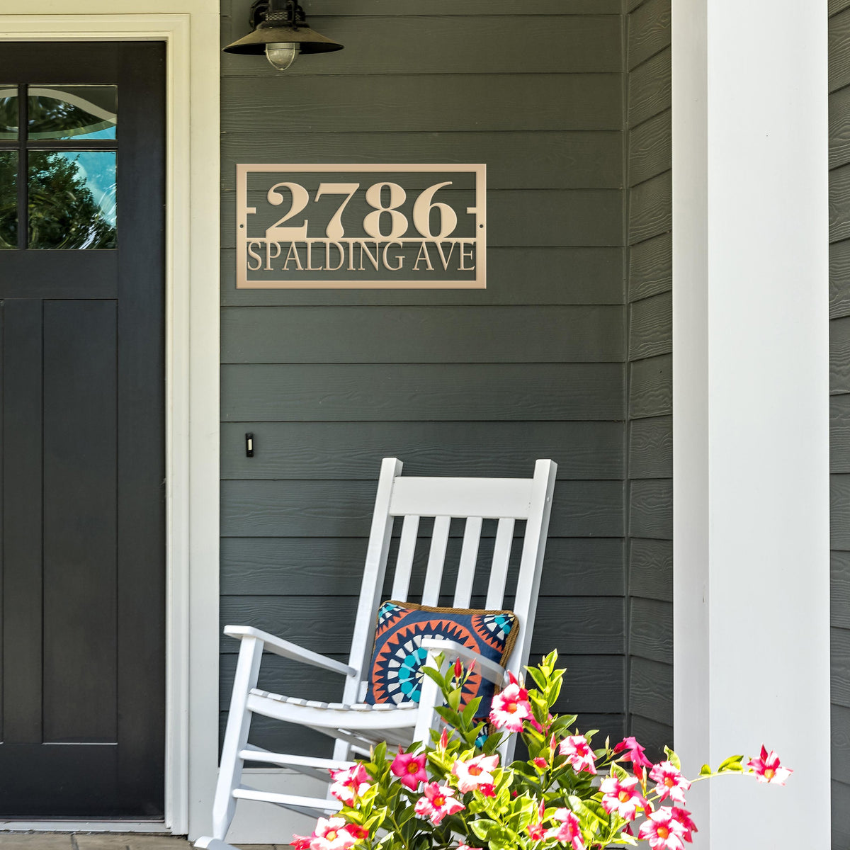 Personalized Rectangle Home Address Metal Sign