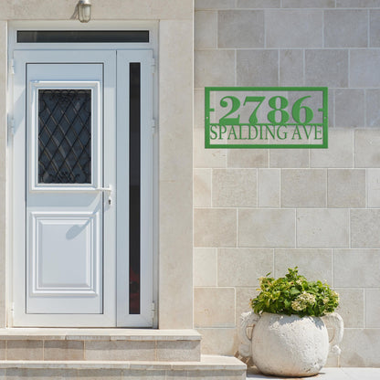 Personalized Rectangle Home Address Metal Sign