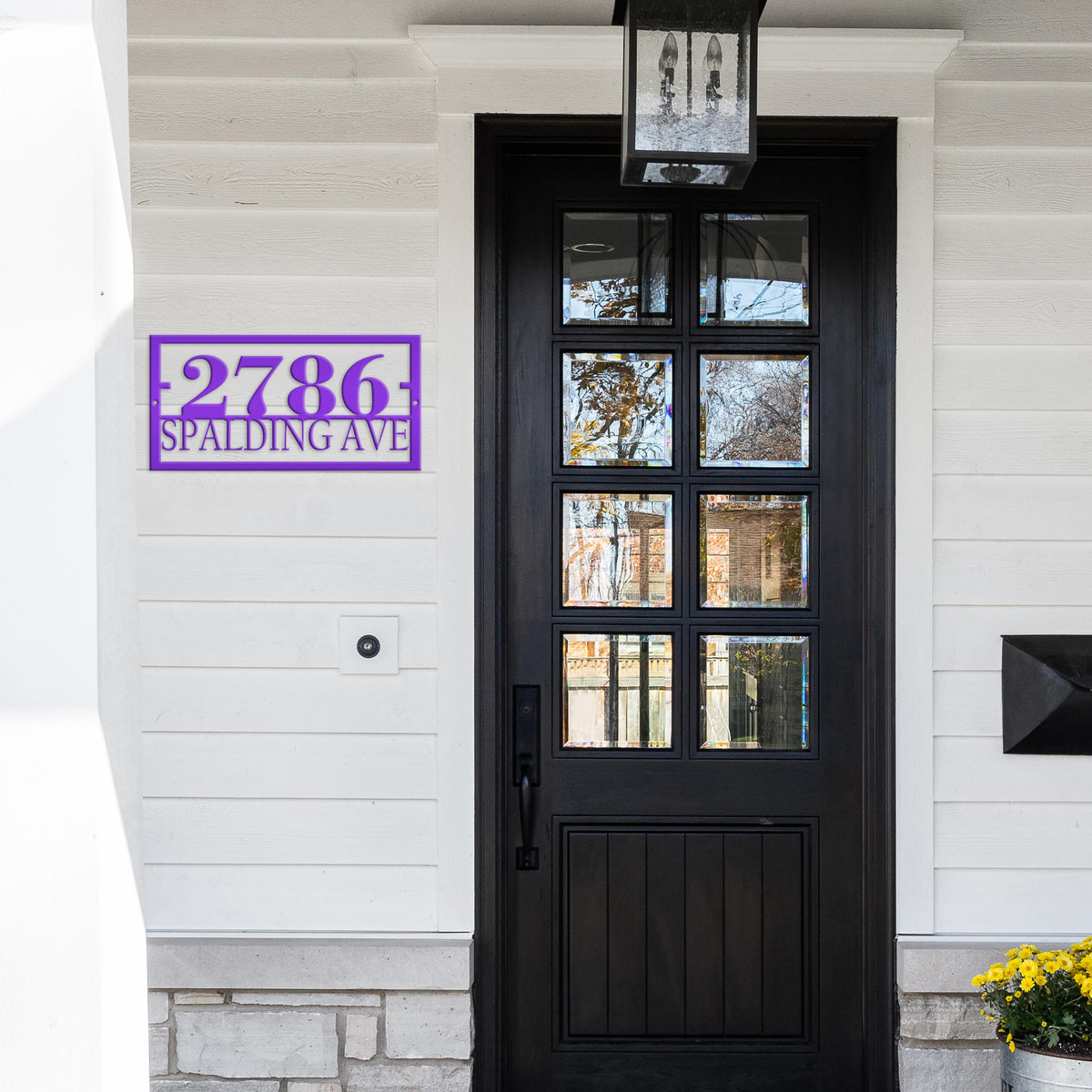 Personalized Rectangle Home Address Metal Sign