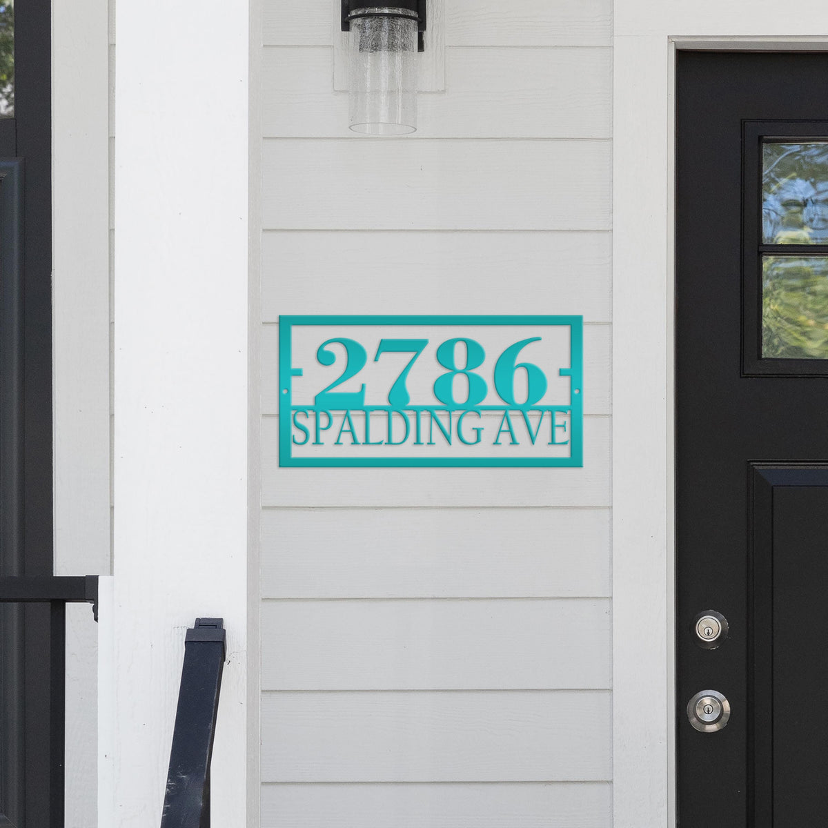 Personalized Rectangle Home Address Metal Sign