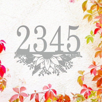 Custom Sunflower Metal Address Sign – Unique Home Decor - Charming Sunflowers Wall Art - Outdoor Floral Bouquet Signs - Housewarming Gifts