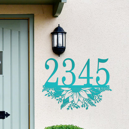 Custom Sunflower Metal Address Sign – Unique Home Decor - Charming Sunflowers Wall Art - Outdoor Floral Bouquet Signs - Housewarming Gifts