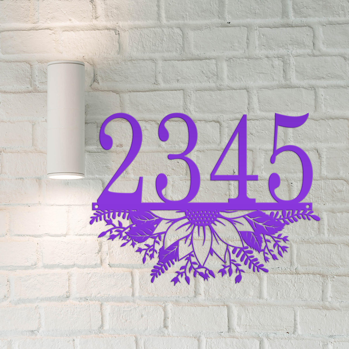 Custom Sunflower Metal Address Sign – Unique Home Decor - Charming Sunflowers Wall Art - Outdoor Floral Bouquet Signs - Housewarming Gifts