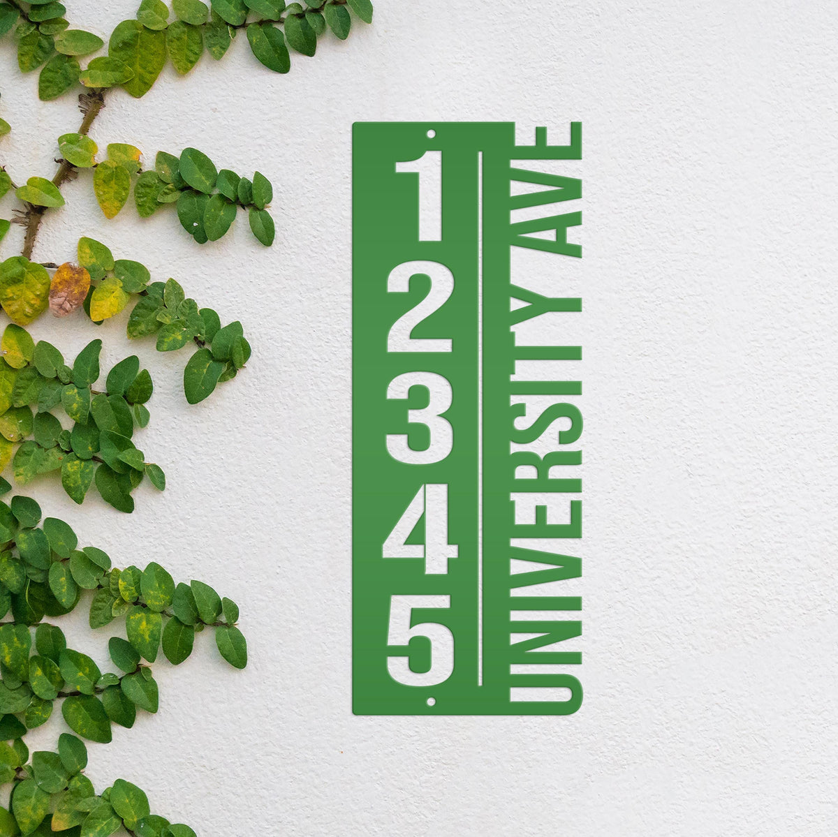 Custom House Number Plaque - Modern Metal Vertical Address Sign - Laser Cut House Numbers - Charming Housewarming Gift - Front Porch Decor