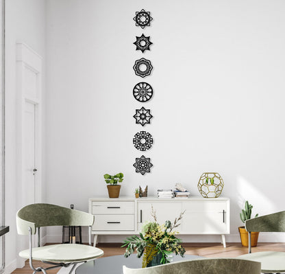 Chakra Signs, 7 pieces Chakra Metal WallArt, Chakra Wall Decor set of 7, Chakra Wall Art,Yoga Wall Hangings, Spiritual Sign,Zen Home Decor