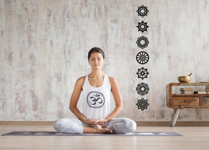 Chakra Signs, 7 pieces Chakra Metal WallArt, Chakra Wall Decor set of 7, Chakra Wall Art,Yoga Wall Hangings, Spiritual Sign,Zen Home Decor