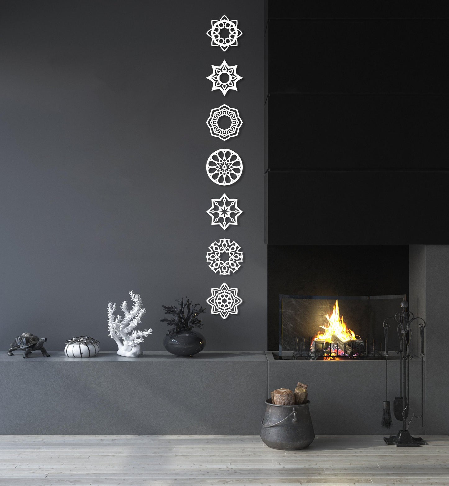 Chakra Signs, 7 pieces Chakra Metal WallArt, Chakra Wall Decor set of 7, Chakra Wall Art,Yoga Wall Hangings, Spiritual Sign,Zen Home Decor