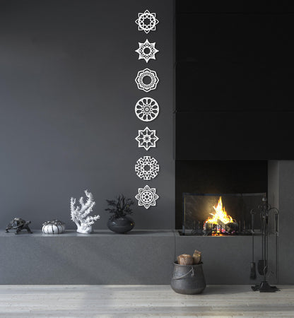 Chakra Signs, 7 pieces Chakra Metal WallArt, Chakra Wall Decor set of 7, Chakra Wall Art,Yoga Wall Hangings, Spiritual Sign,Zen Home Decor