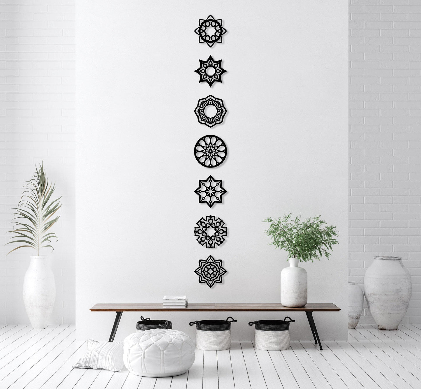 Chakra Signs, 7 pieces Chakra Metal WallArt, Chakra Wall Decor set of 7, Chakra Wall Art,Yoga Wall Hangings, Spiritual Sign,Zen Home Decor