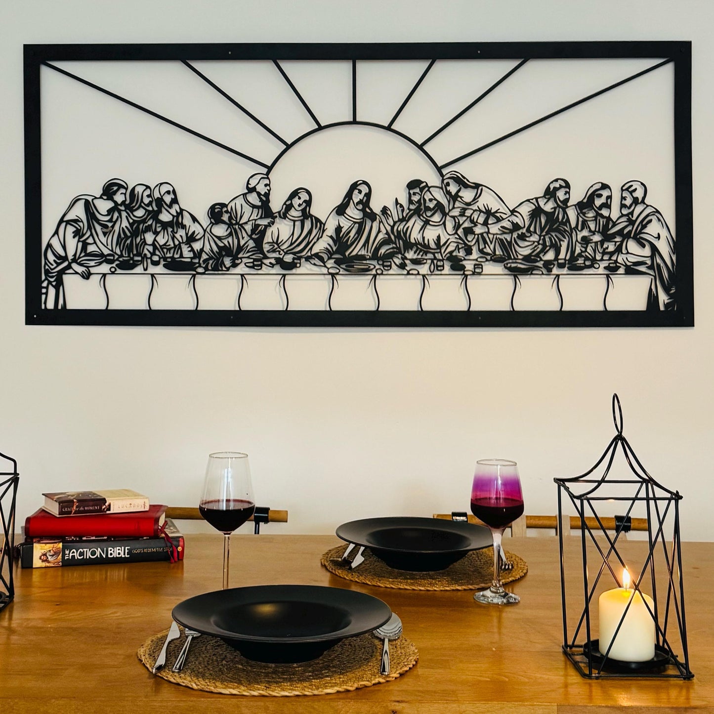 Jesus Christ Last Supper Metal Wallart, Christian Metal Gift, Religious Decor, Leonardo Da Vinci Artwork, XLarge Wall Decor, Christmas Gift