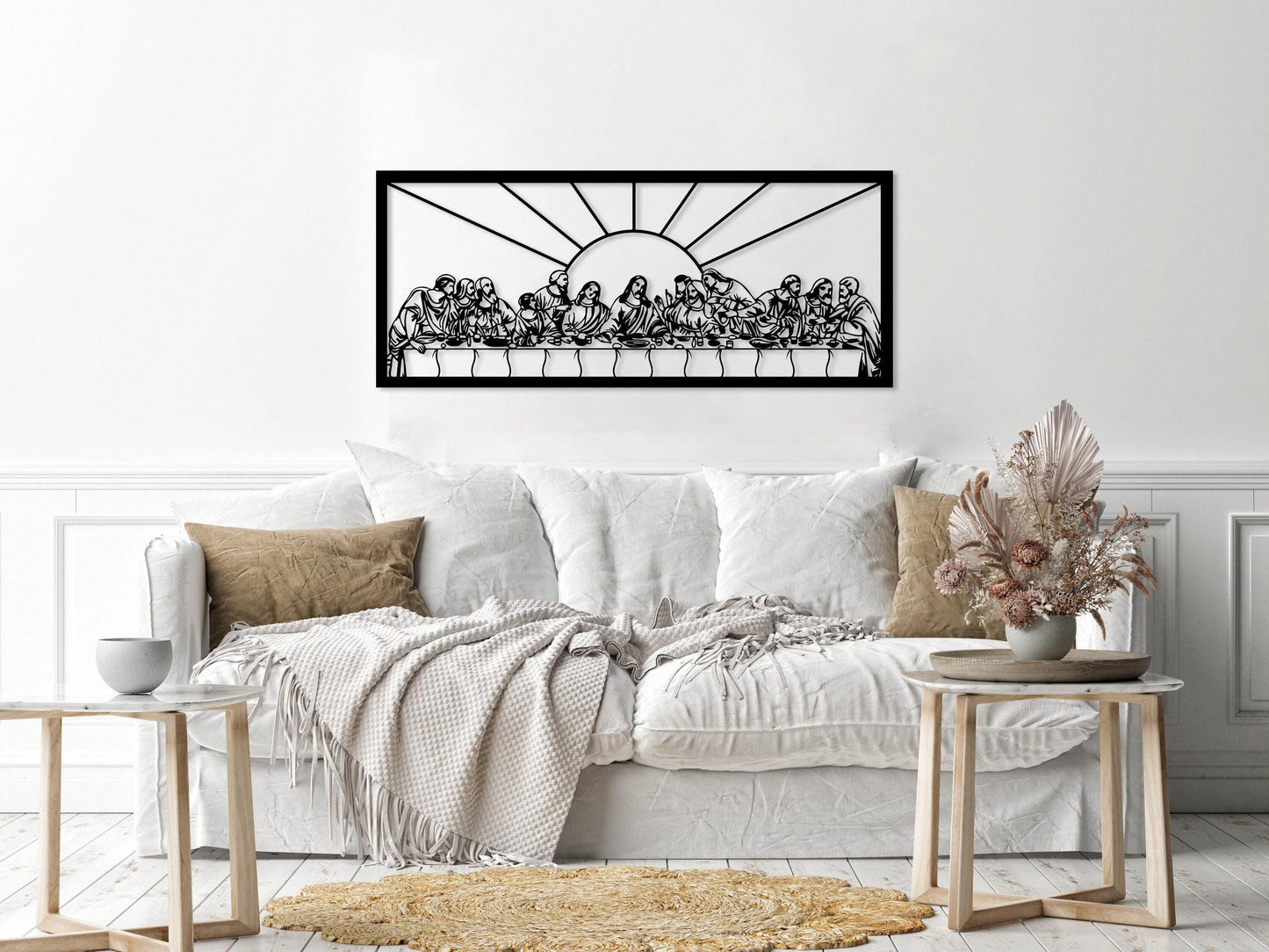 Jesus Christ Last Supper Metal Wallart, Christian Metal Gift, Religious Decor, Leonardo Da Vinci Artwork, XLarge Wall Decor, Christmas Gift