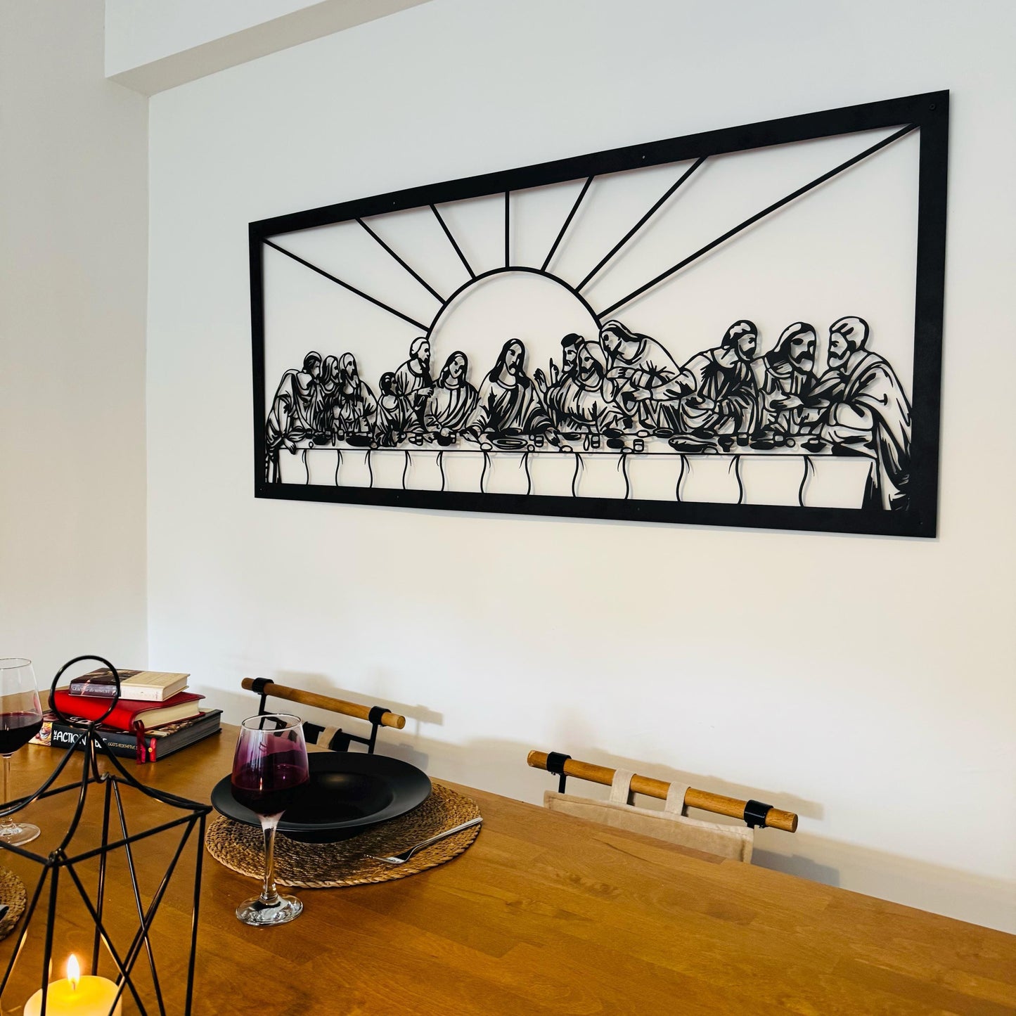 Jesus Christ Last Supper Metal Wallart, Christian Metal Gift, Religious Decor, Leonardo Da Vinci Artwork, XLarge Wall Decor, Christmas Gift