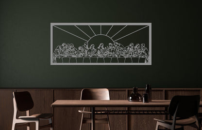 Jesus Christ Last Supper Metal Wallart, Christian Metal Gift, Religious Decor, Leonardo Da Vinci Artwork, XLarge Wall Decor, Christmas Gift