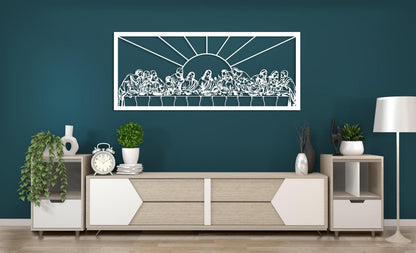 Jesus Christ Last Supper Metal Wallart, Christian Metal Gift, Religious Decor, Leonardo Da Vinci Artwork, XLarge Wall Decor, Christmas Gift