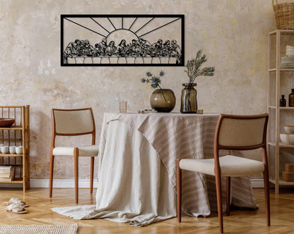 Jesus Christ Last Supper Metal Wallart, Christian Metal Gift, Religious Decor, Leonardo Da Vinci Artwork, XLarge Wall Decor, Christmas Gift