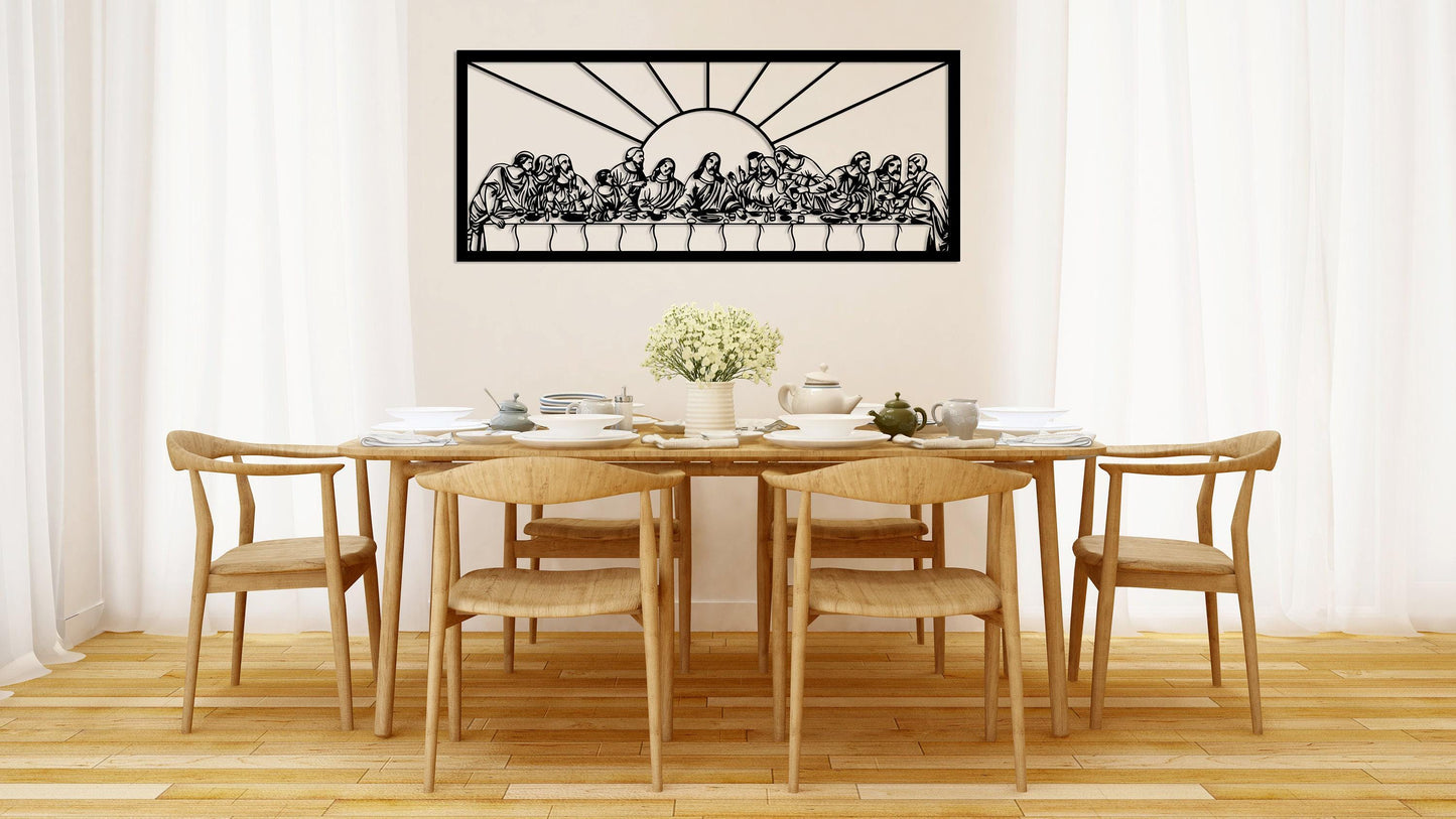 Jesus Christ Last Supper Metal Wallart, Christian Metal Gift, Religious Decor, Leonardo Da Vinci Artwork, XLarge Wall Decor, Christmas Gift