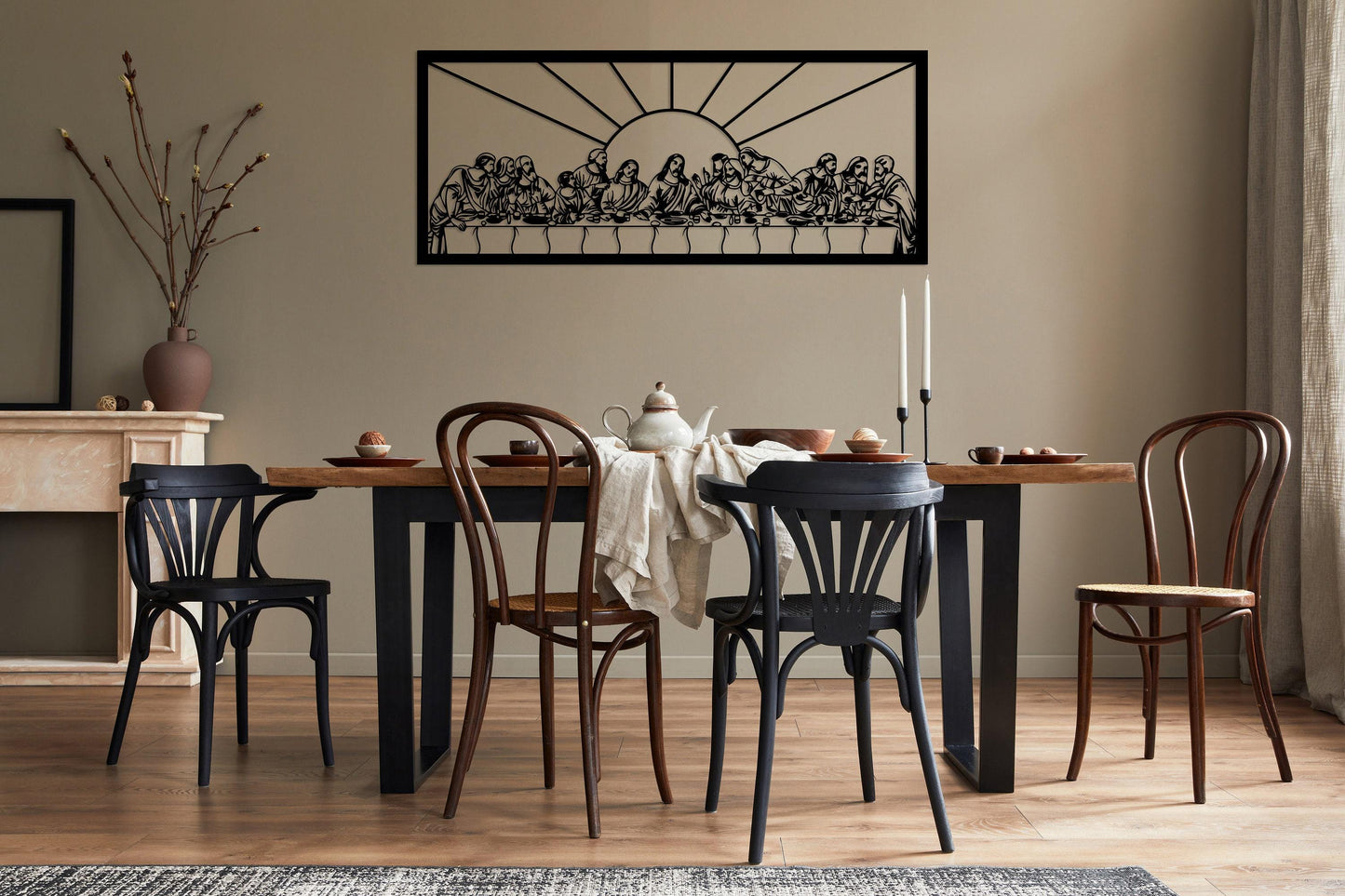 Jesus Christ Last Supper Metal Wallart, Christian Metal Gift, Religious Decor, Leonardo Da Vinci Artwork, XLarge Wall Decor, Christmas Gift