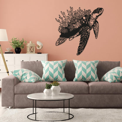 Sea Turtle Metal Wall Art, Unique Design Turtle Wall Decor, Sea Life, Coastal Decor, Beach House Art, Indoor and Outdoor Decor, Ocean Decor