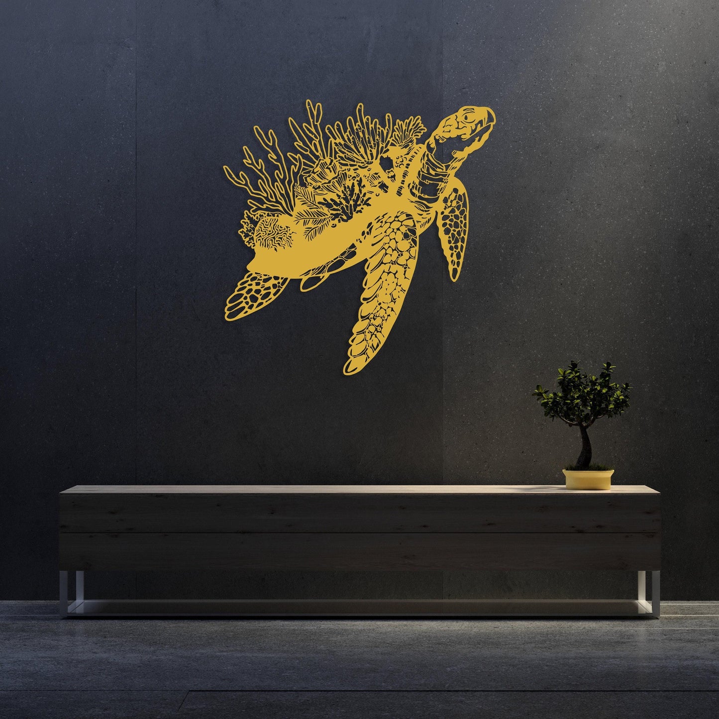 Sea Turtle Metal Wall Art, Unique Design Turtle Wall Decor, Sea Life, Coastal Decor, Beach House Art, Indoor and Outdoor Decor, Ocean Decor
