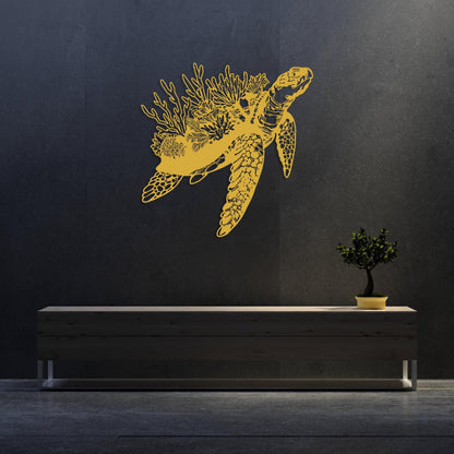 Sea Turtle Metal Wall Art, Unique Design Turtle Wall Decor, Sea Life, Coastal Decor, Beach House Art, Indoor and Outdoor Decor, Ocean Decor