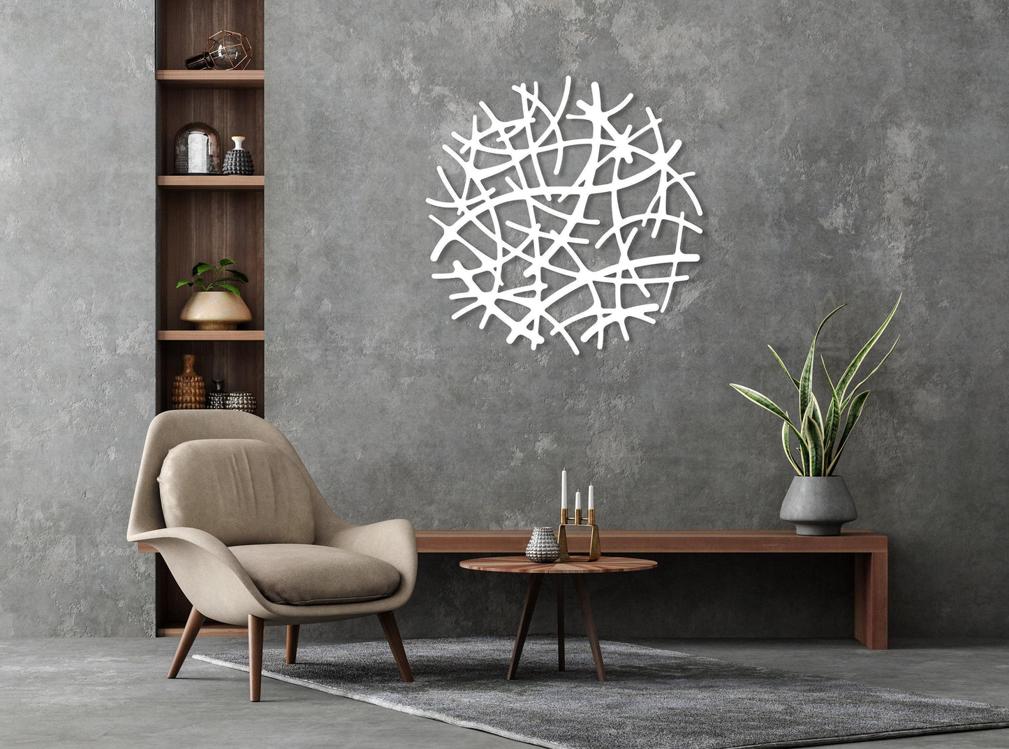 Modern Abstract Metal Wall Art, Unique Home Decor, Metal Geometric Wall Decor, Large Wall Art, Housewarming Gift,Livingroom Decor,Minimalist