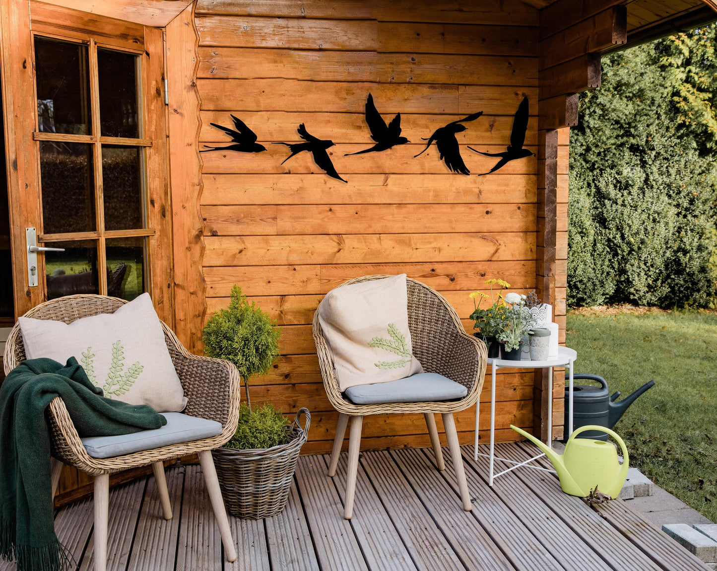 Birds Metal Wall Decor Set of 5, Metal Garden Decor, Minimal Birds Wall Art, Housewarming Gift, Unique Home Decor, Earthy Wall Decor, Birds