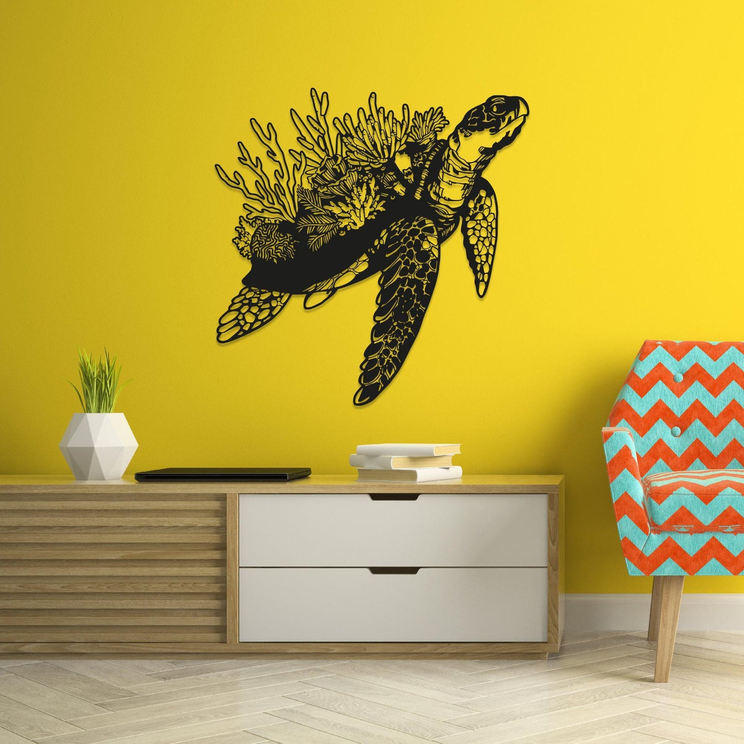 Sea Turtle Metal Wall Art, Unique Design Turtle Wall Decor, Sea Life, Coastal Decor, Beach House Art, Indoor and Outdoor Decor, Ocean Decor