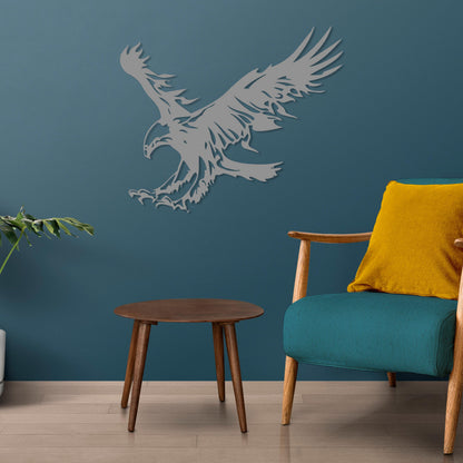 Metal Large Eagle Wall Art, Animal Wall Art, Eagle Decor, Nature Lovers Gift, Unique Design Adler Wall Art, Living Room Decor, Farmhouse Art