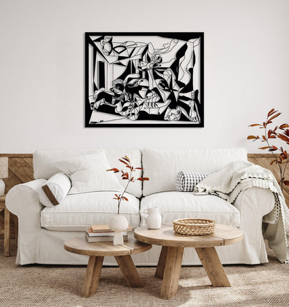 Charnel House Metal Wall Art, Extra Large Pablo Picasso Painting, Modern Minimal Wall Art, Picasso Line Art, Charnel Decor,Home Office Decor
