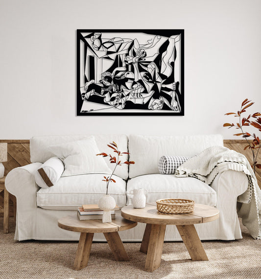 Charnel House Metal Wall Art, Extra Large Pablo Picasso Painting, Modern Minimal Wall Art, Picasso Line Art, Charnel Decor,Home Office Decor