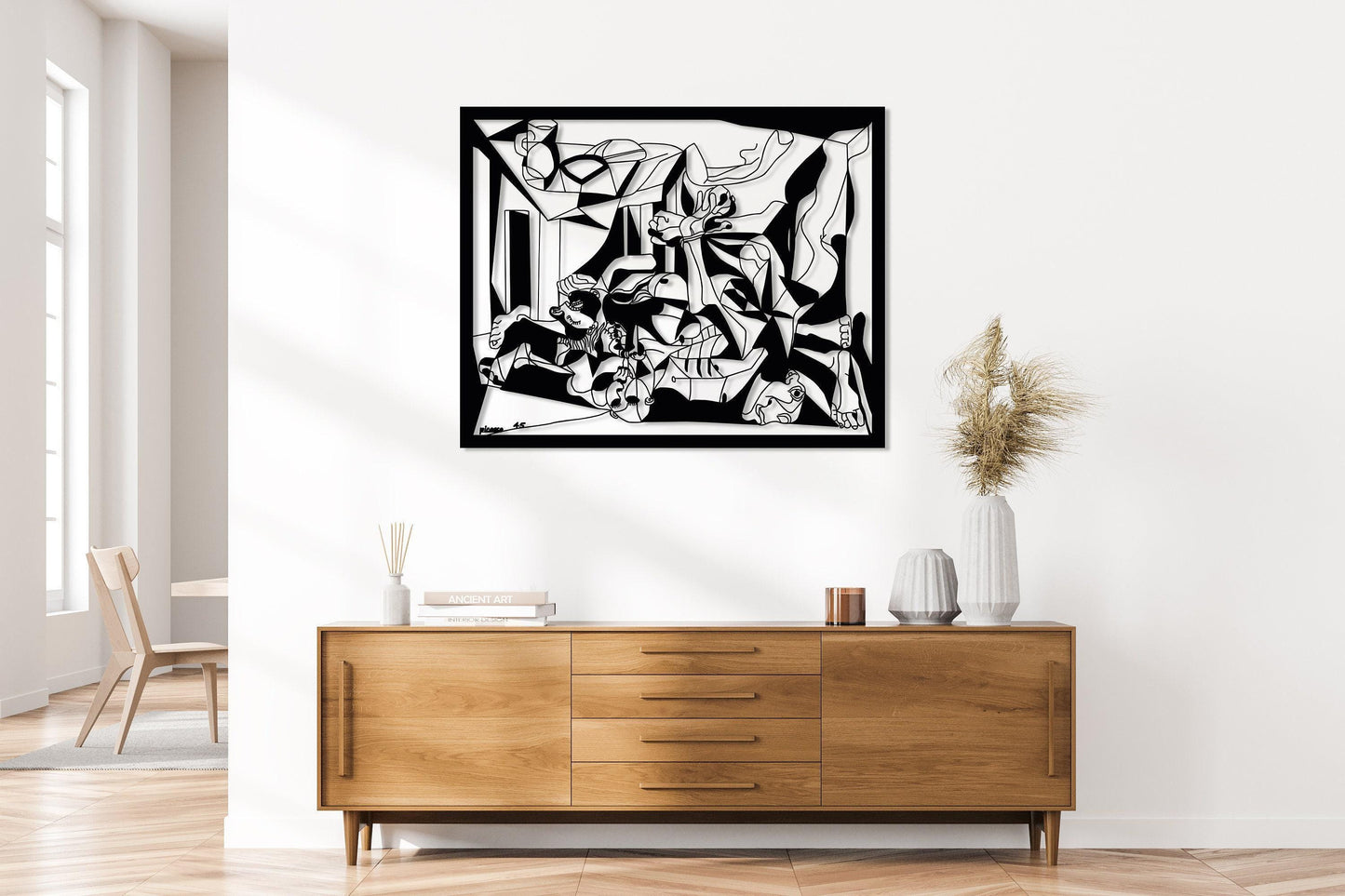 Charnel House Metal Wall Art, Extra Large Pablo Picasso Painting, Modern Minimal Wall Art, Picasso Line Art, Charnel Decor,Home Office Decor