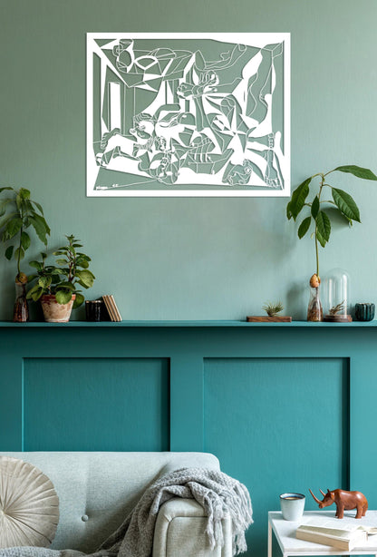Charnel House Metal Wall Art, Extra Large Pablo Picasso Painting, Modern Minimal Wall Art, Picasso Line Art, Charnel Decor,Home Office Decor