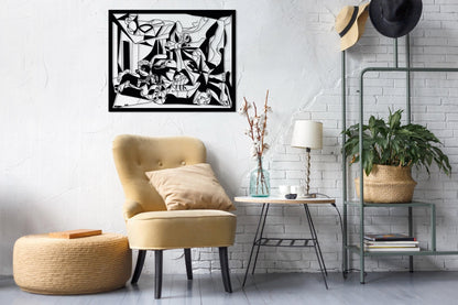 Charnel House Metal Wall Art, Extra Large Pablo Picasso Painting, Modern Minimal Wall Art, Picasso Line Art, Charnel Decor,Home Office Decor