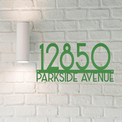 Metal Address Sign - Art Deco House Numbers -Front Porch Decor - Realtor Closing Gift - Unique Mailbox House Numbers - Outdoor Decor