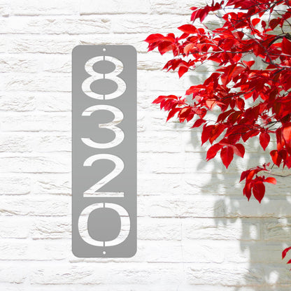 Address Numbers, Metal Vertical House Sign, Custom Mailbox Number, Modern Home Signage, Front Porch Street Decor, Weather Resistant Durable