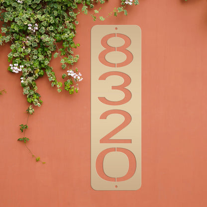 Address Numbers, Metal Vertical House Sign, Custom Mailbox Number, Modern Home Signage, Front Porch Street Decor, Weather Resistant Durable