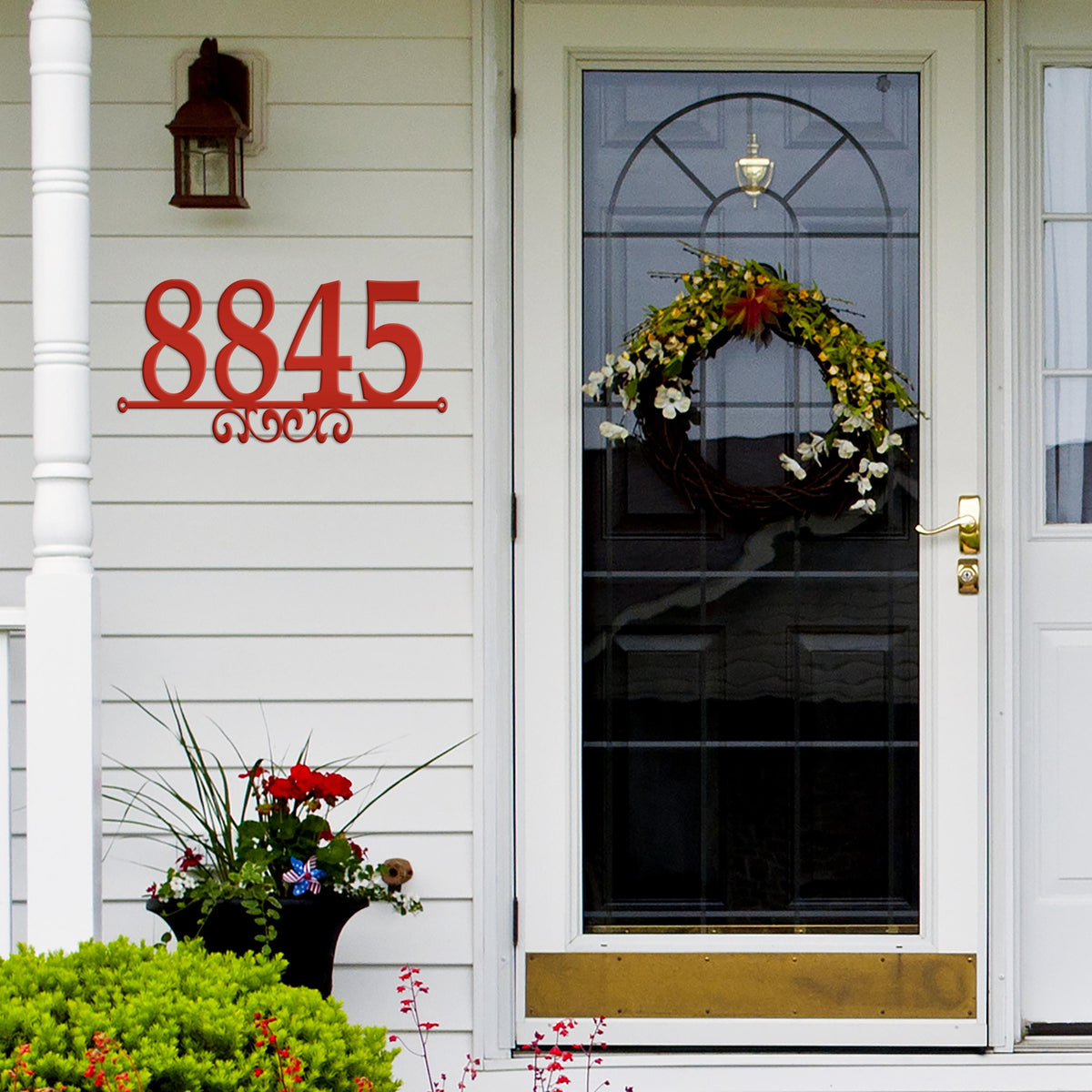 Metal House Number Sign, Custom Mailbox Numbers, Outdoor Wall Decor, Patio Signage, Weather Resistant Powder Coating, New Home Owners Gift