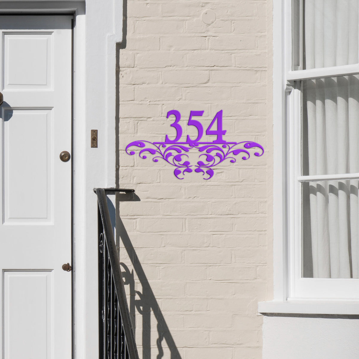 Metal Address Sign, Scrolled House Numbers, Decorative Outdoor Mailbox Numbers, HOA Plaque for Home, Porch and Patio Art, Customizable