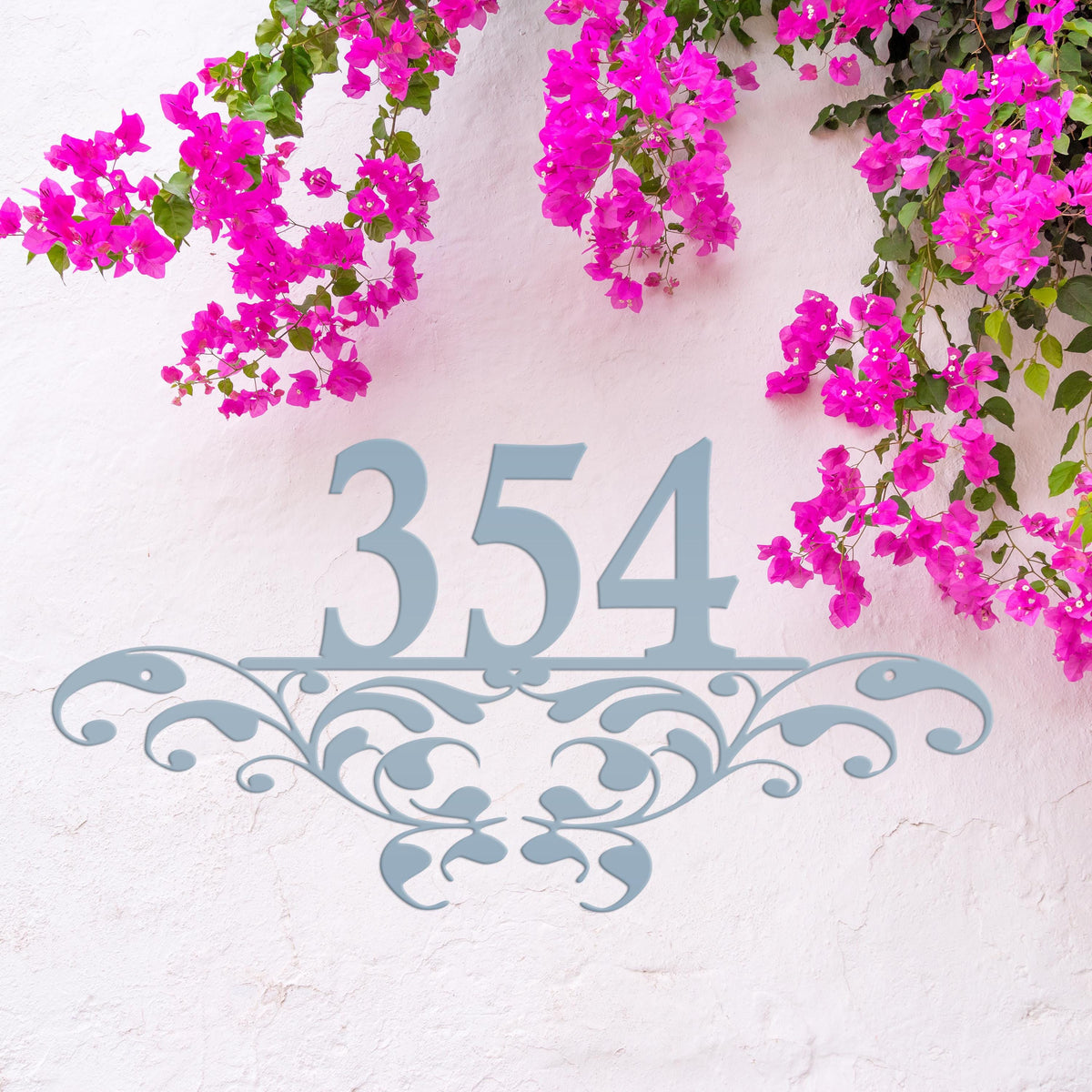 Metal Address Sign, Scrolled House Numbers, Decorative Outdoor Mailbox Numbers, HOA Plaque for Home, Porch and Patio Art, Customizable