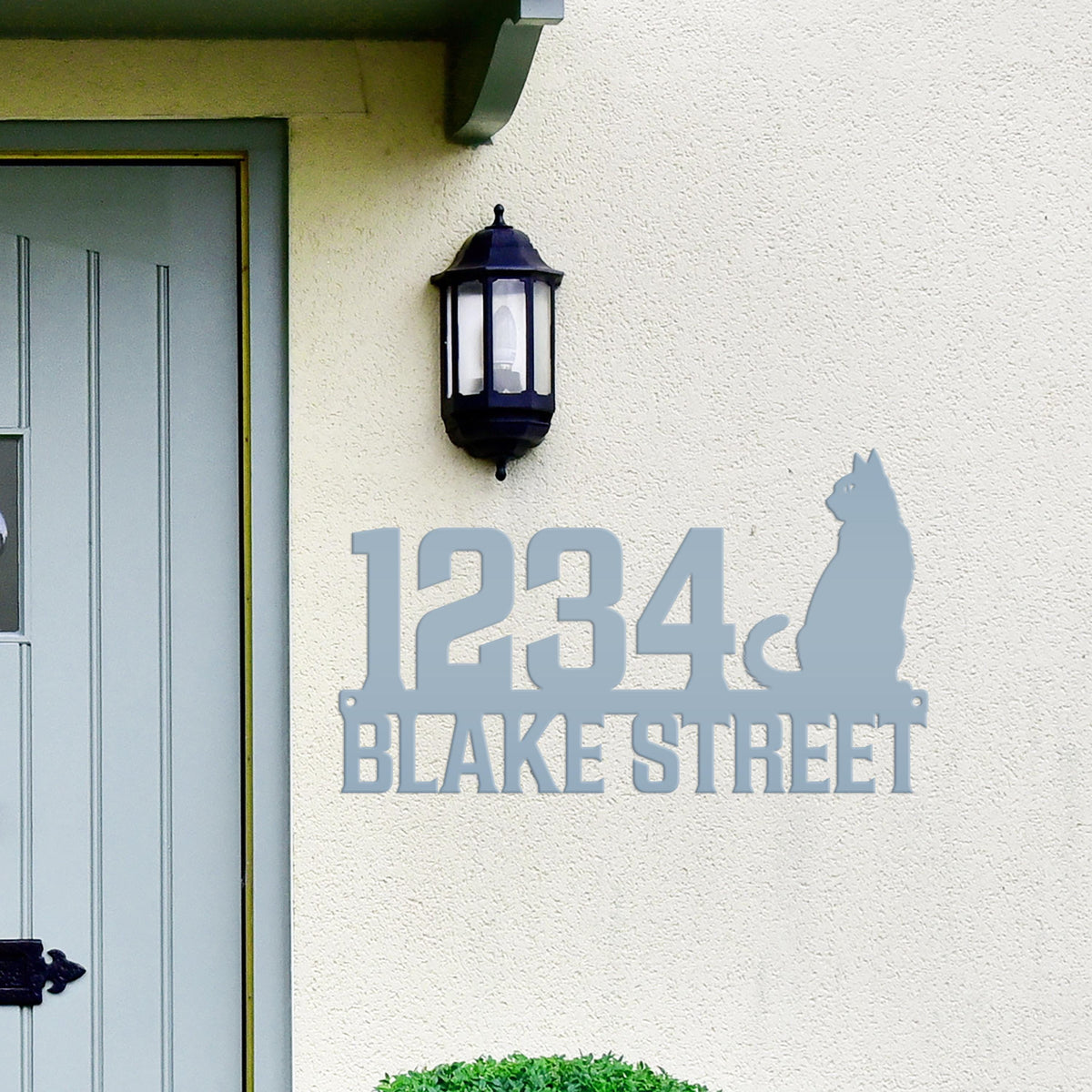 Custom Cat House Numbers Plaque - Charming Address Sign for Cat Lovers - Personalized Front Porch Decor - Cute Address Number & Street Name