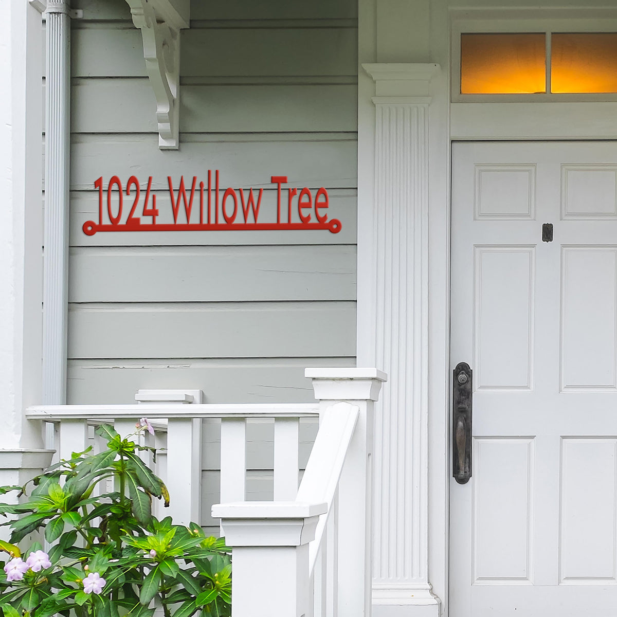 House Numbers Metal Sign, Street Name Address Mailbox Sign, Outdoor Wall Plaque for Home