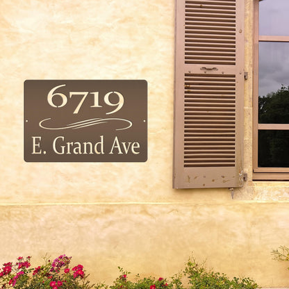 Personalized Home Address Metal Sign
