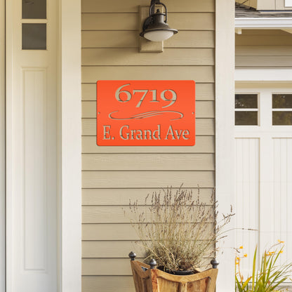 Personalized Home Address Metal Sign