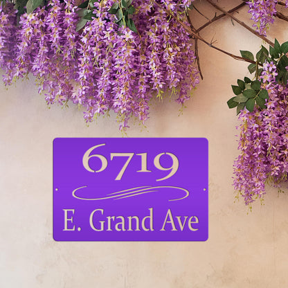 Personalized Home Address Metal Sign